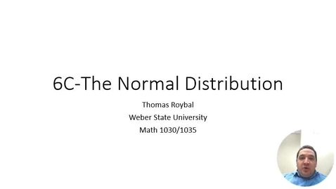 Thumbnail for entry 6C-Normal Distributions ONL