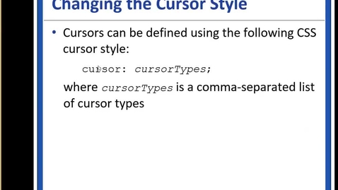 Thumbnail for entry JavaScript Modifying Cursors