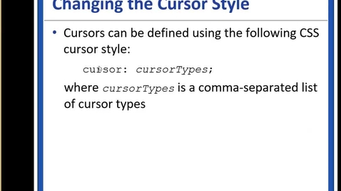 Thumbnail for JavaScript Modifying Cursors