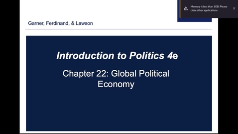 Thumbnail for entry POLS 1010 Chapter 22 IPE Lecture A
