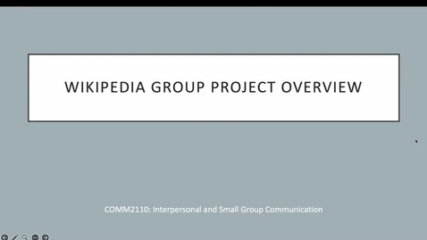 Thumbnail for Wikipedia Group Project Overview Video