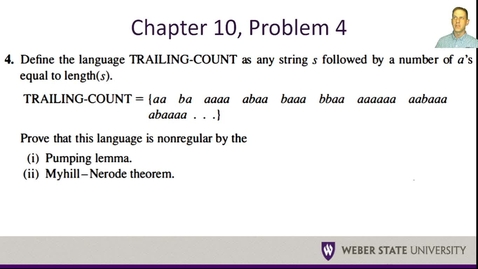 Thumbnail for entry CS 4110 - Chapter 10 Problem 4
