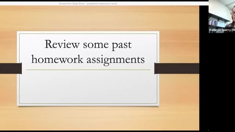 Thumbnail for entry Stats lecture (March 16) - Dependent Samples t-test