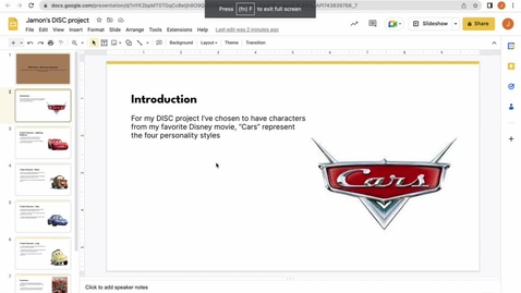Thumbnail for DISC project presentation March 20th 2023, 9:55:32 pm