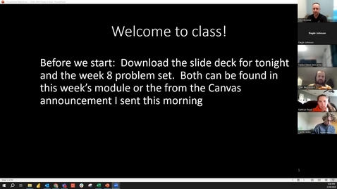 Thumbnail for SCM 3050 Week 8 Class Recording