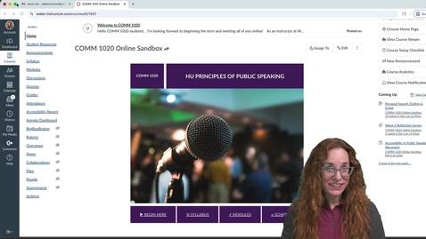 Thumbnail for COMM 1020 Online Template Overview