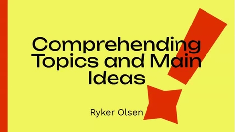 Thumbnail for Topic comprehension