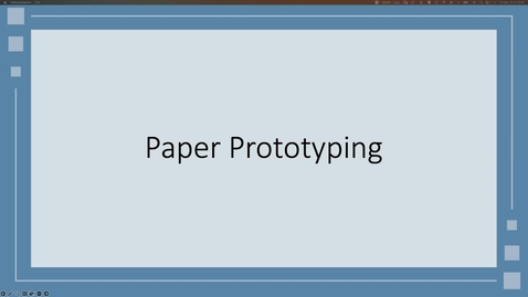 Thumbnail for entry Paper Prototyping - WEB 3500 Su23