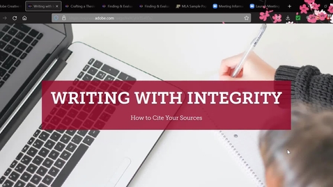 Thumbnail for entry ENGL_1010,_Unit_1_Lecture _Writing_with_Integrity_(HD_1080_-_WEB_(H264_4000))