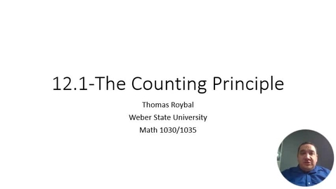 Thumbnail for entry ME 12.1 The Counting Principle