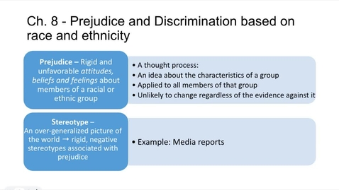 Thumbnail for Prejudice and discrimination (13:03)