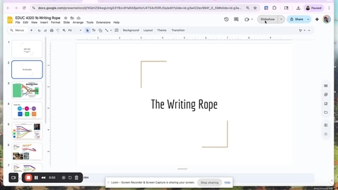 Thumbnail for EDUC 4320 1b Writing Rope - Google Slides - 27 December 2025