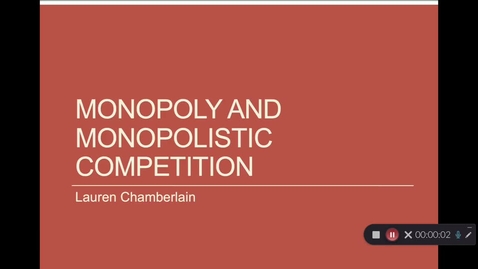 Thumbnail for entry Monopolies and Monopolistic Comp. W 2022