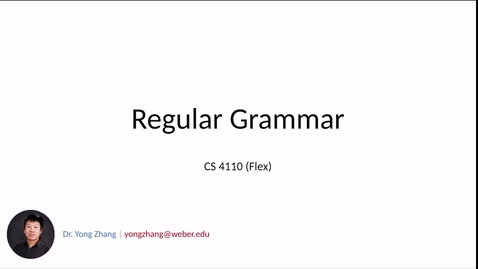 Thumbnail for entry 5.2 Regular Grammar