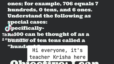 Thumbnail for Krisha Cantwell Reading Integrated into Math Lesson 28Oct24