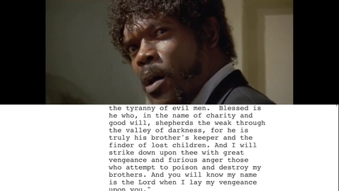 Thumbnail for Pulp Fiction Ezekiel 25:17 - Script To Screen