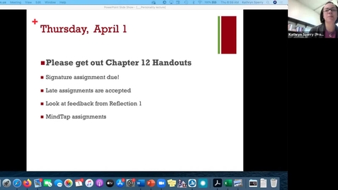 Thumbnail for Intro lecture (April 1) - finishing emotion and started ch. 12