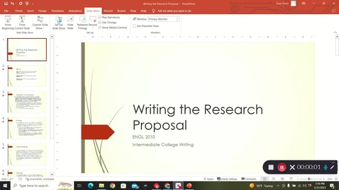 Thumbnail for entry Writing the Research Proposal