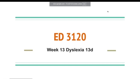 Thumbnail for 1d Serving Students with Dyslexia - Google Slides - 15 November 2025