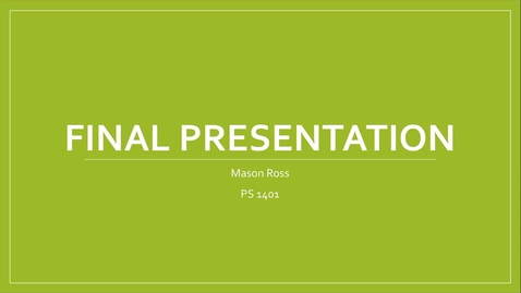 Thumbnail for Final Presentation PS1401