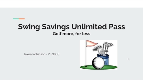 Thumbnail for Pitching Investors - Swing Savings Unlimited Pass