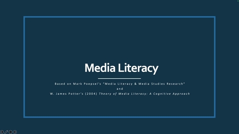 Thumbnail for entry Media Literacy