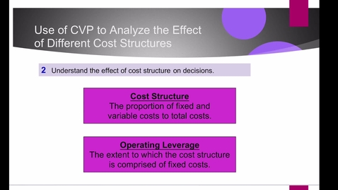 Thumbnail for entry CVP Lecture 2