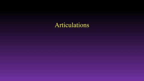 Thumbnail for Articulations (joints of the skeleton)
