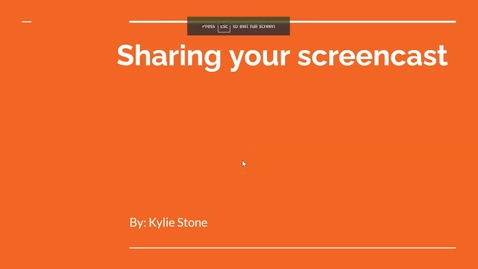 Thumbnail for entry Sharing screencast