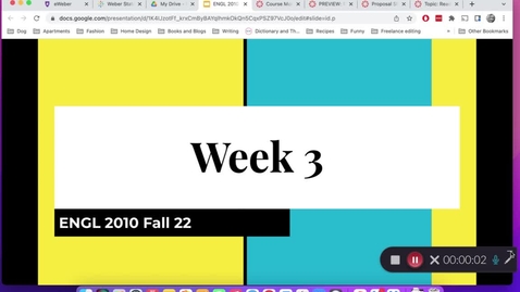 Thumbnail for Week 3 Video Lesson F22