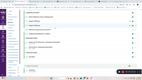 Thumbnail for HAS 3000 Dr. Cottle Lecture Ch.13/14 (week 14)