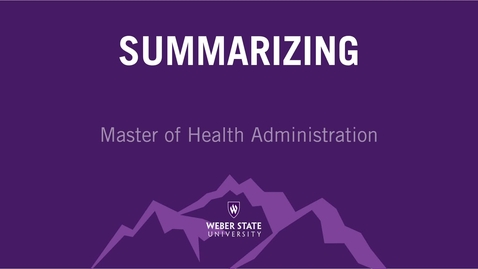 Thumbnail for Summarizing