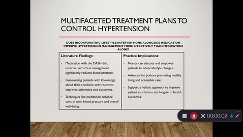 Thumbnail for Multifaceted tx plans to control hypertension