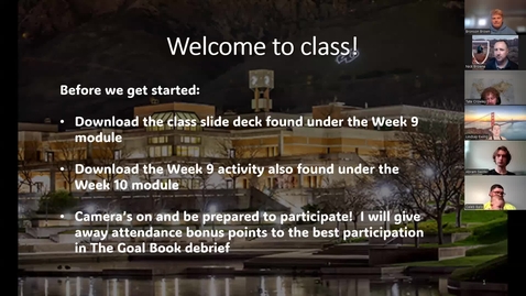 Thumbnail for Week 10 Class Recording Spring 2026 1 of 2