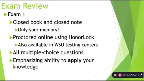 Thumbnail for Exam 1 Review