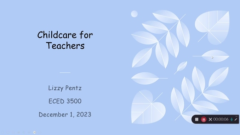 Thumbnail for entry Childcare for Teacher attempt 2