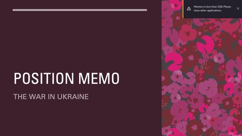 Thumbnail for Video lesson 5 Position memo - Ukraine