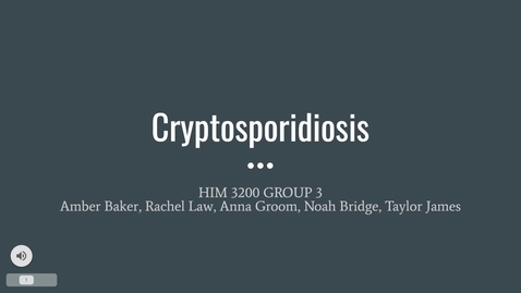 Thumbnail for entry Cryptosporidiosis Presentation