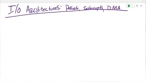 Thumbnail for CS 2810 ONL. I/O Architectures