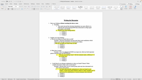 Thumbnail for Writing the Discussion Worksheet Video