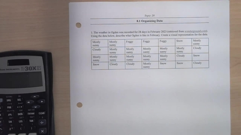 Thumbnail for Topic 28 - Organizing Data