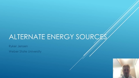 Thumbnail for entry Alternate Energy Sources