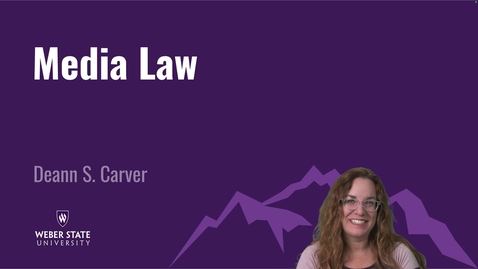 Thumbnail for COMM 3400 Media Law Video