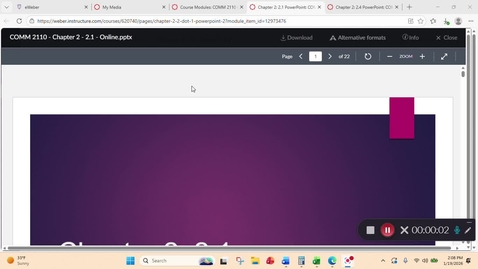 Thumbnail for Lecture Video: Chapter 2:2.1