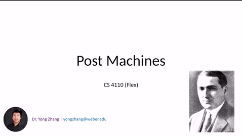 Thumbnail for 9.1 Post Machines