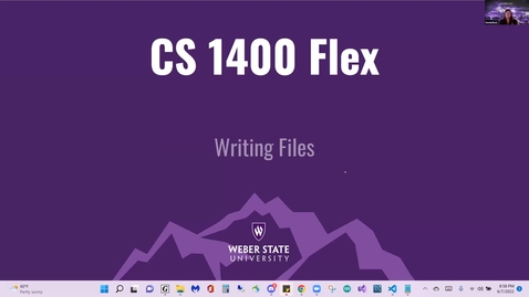 Thumbnail for entry CS Flex 1400 Writing to Files 6-5