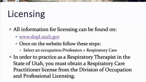 Thumbnail for REST 1540 Licensure and Credentialing Part 2 2023