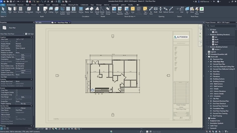 Thumbnail for entry ARCH 1350 Placing Elevations on a Sheet