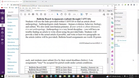 Thumbnail for ANTH 1020: Mini FAQ2: How do I complete my Bulletin Board Assignments?