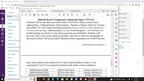 Thumbnail for entry ANTH 1020: Mini FAQ2: How do I complete my Bulletin Board Assignments?